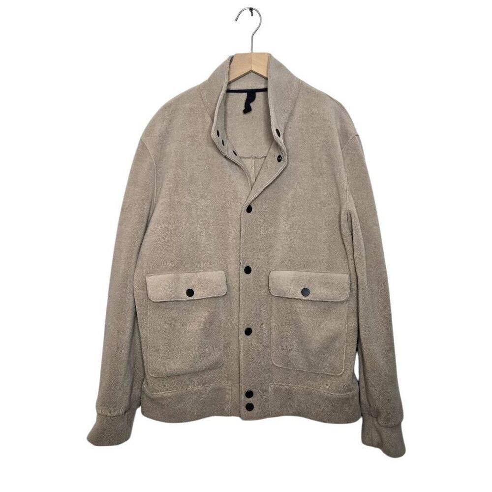 Harris Wharf Men's London Jacket Fleece Snap Button Closure Size 46 US Small